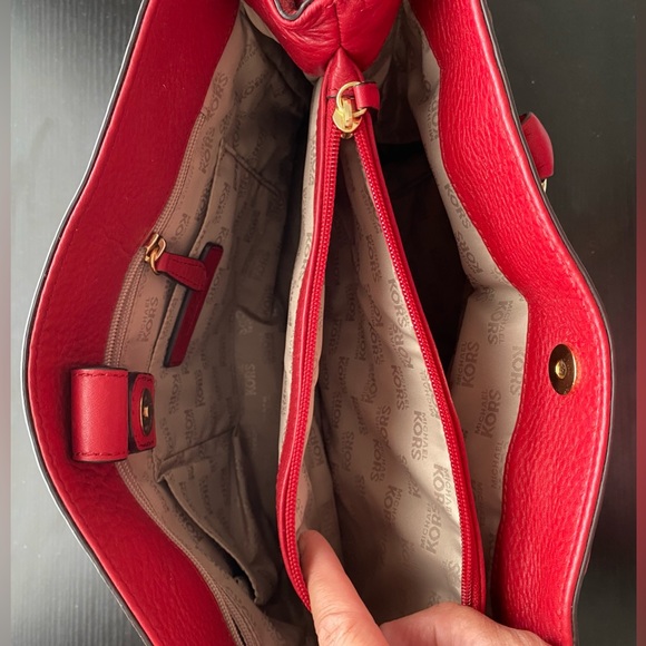 Michael Kors - Red Leather - With gold trim - Satchel / Shoulder Bag - Picture 2 of 6